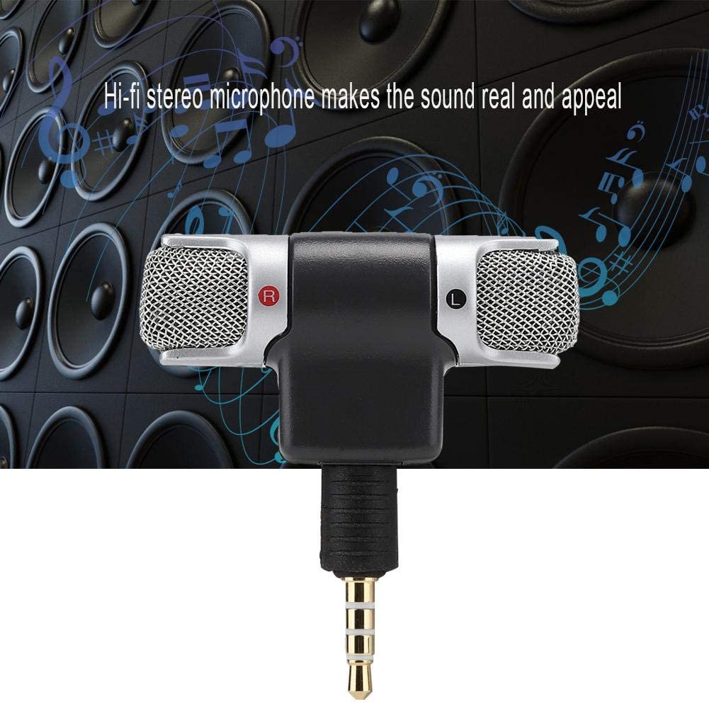 Microfono stereo snodabile 90° jack 3.5mm 4 poli per smartphone e tablet MIC072