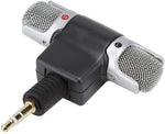Microfono stereo snodabile 90° jack 3.5mm 3 poli per PC MIC129