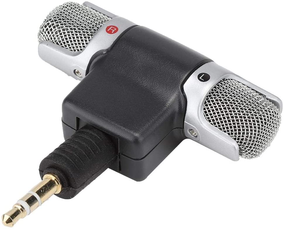 Microfono stereo snodabile 90° jack 3.5mm 3 poli per PC MIC129