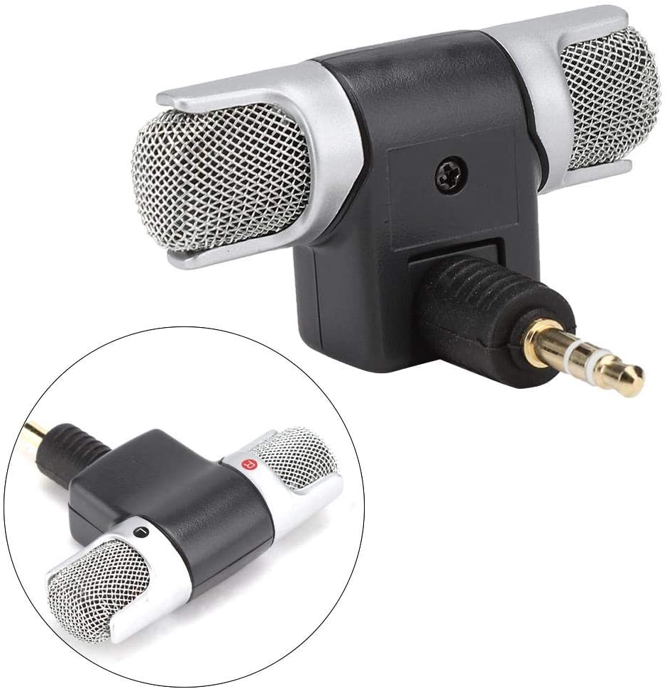 Microfono stereo snodabile 90° jack 3.5mm 3 poli per PC MIC129