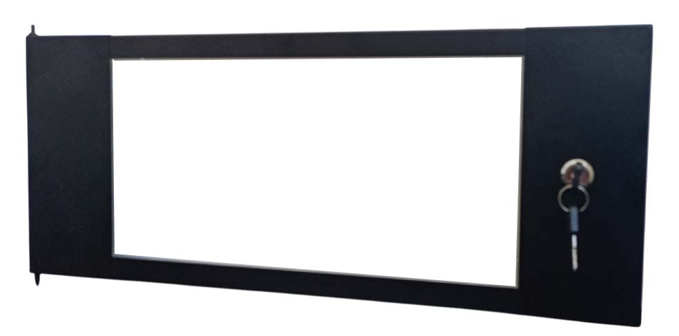 Porta in vetro temperato da 3 mm con serratura per armadio rack da 6U E9265