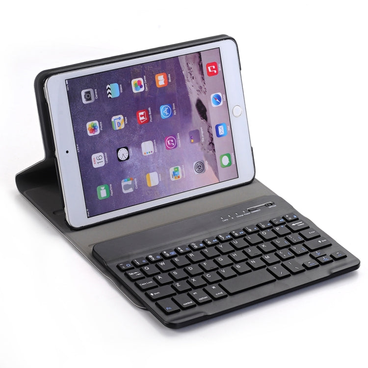 A03 per iPad mini 3/2/1 Custodia universale per tablet con vibrazione orizzontale in ABS ultrasottile + tastiera Bluetooth
