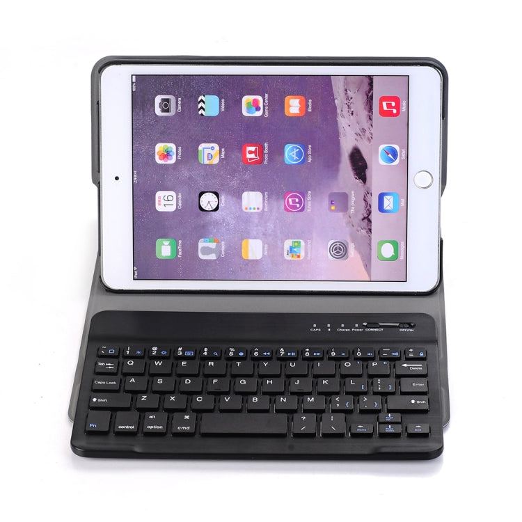 A03 per iPad mini 3/2/1 Custodia universale per tablet con vibrazione orizzontale in ABS ultrasottile + tastiera Bluetooth