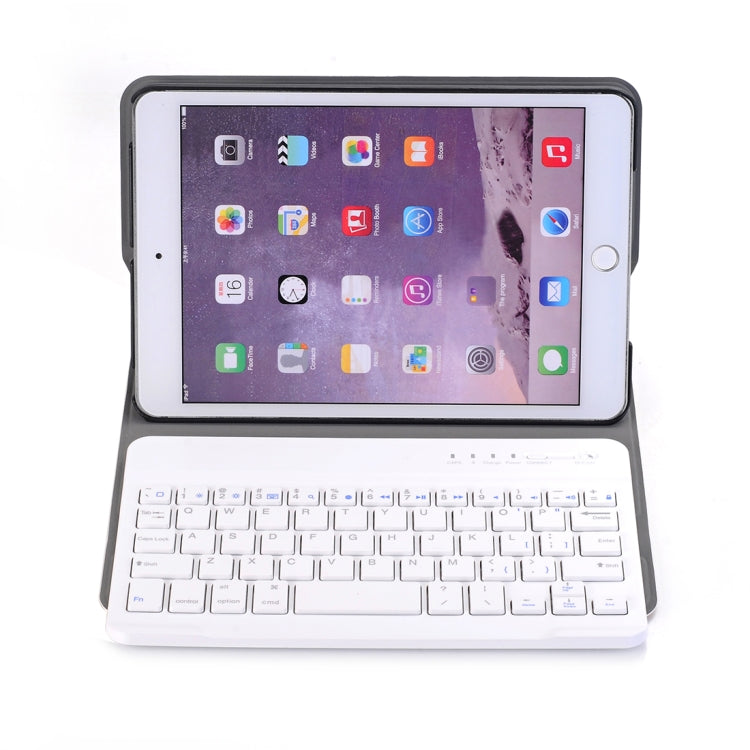 A03 per iPad mini 3/2/1 Custodia universale per tablet con vibrazione orizzontale in ABS ultrasottile + tastiera Bluetooth