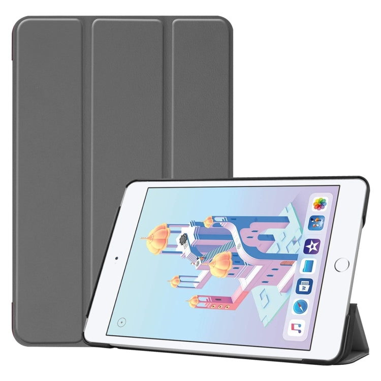 Custodia in pelle PU Custer Texture Flip orizzontale Smart per iPad Mini 4 / Mini 5, con funzione Sleep/Wake-up e supporto triplo pieghevole, For iPad Mini 4 / Mini 5