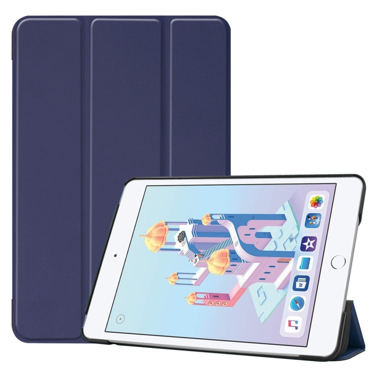 Custodia in pelle PU Custer Texture Flip orizzontale Smart per iPad Mini 4 / Mini 5, con funzione Sleep/Wake-up e supporto triplo pieghevole, For iPad Mini 4 / Mini 5