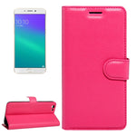 Per OPPO R9s Plus Custodia in pelle con chiusura orizzontale con texture Litchi con fibbia magnetica, supporto, slot per carte e portafoglio, For OPPO R9s Plus