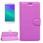 Per OPPO R9s Plus Custodia in pelle con chiusura orizzontale con texture Litchi con fibbia magnetica, supporto, slot per carte e portafoglio, For OPPO R9s Plus
