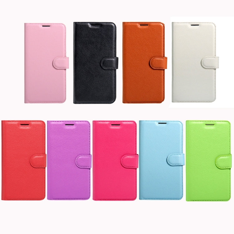 Per OPPO R9s Plus Custodia in pelle con chiusura orizzontale con texture Litchi con fibbia magnetica, supporto, slot per carte e portafoglio, For OPPO R9s Plus