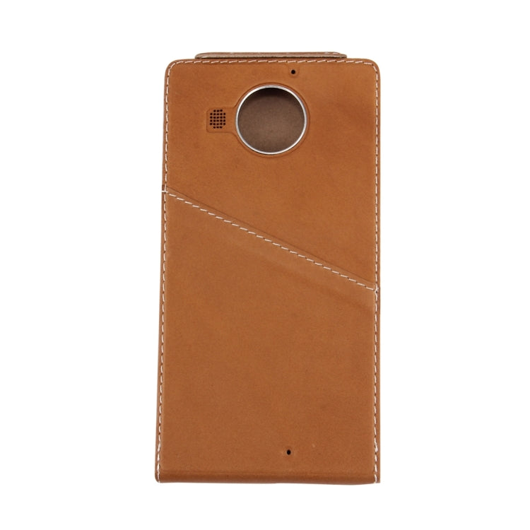 Genuine Leather Vertical Flip Case + QI Standard Wireless Charging Back Cover for Microsoft Lumia 950 XL, For Lumia 950 XL Leather Case