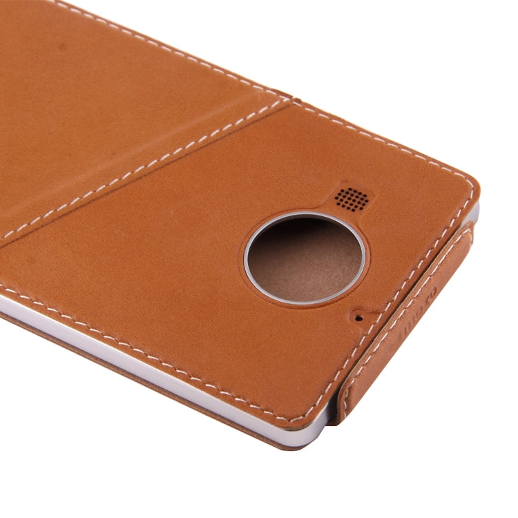 Custodia in vera pelle con vibrazione verticale + cover posteriore di ricarica standard wireless QI per Microsoft Lumia 950 XL, For Lumia 950 XL Leather Case