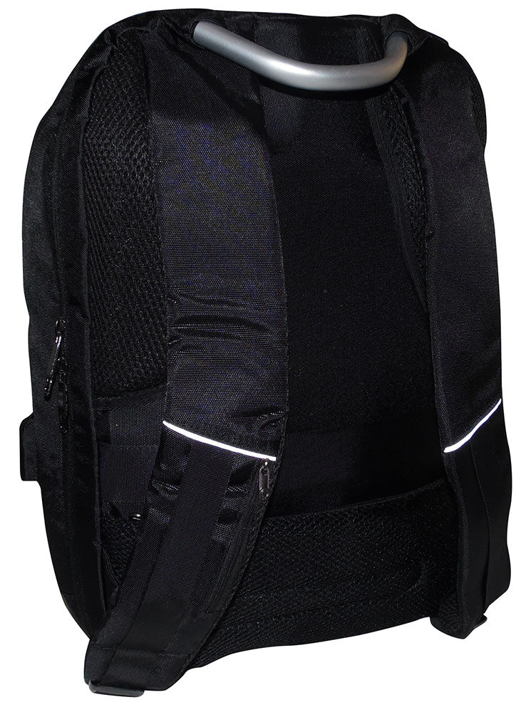 Zaino multifunzione antifurto imbottito con combinazione USB grigio-nero MOB1060
