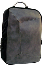 Zaino multifunzione antifurto imbottito con combinazione USB grigio-nero