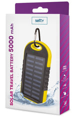 Powerbank 5000mAh con pannello solare giallo 5900495682086 GSM036557 MOB1099
