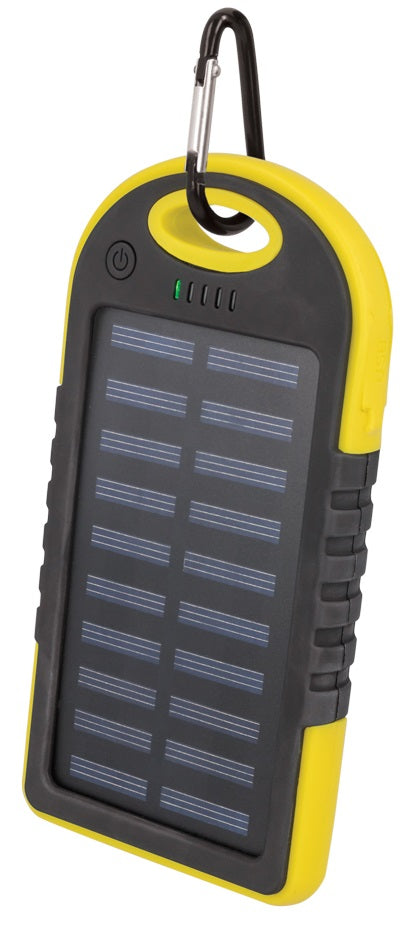 Powerbank 5000mAh con pannello solare giallo
