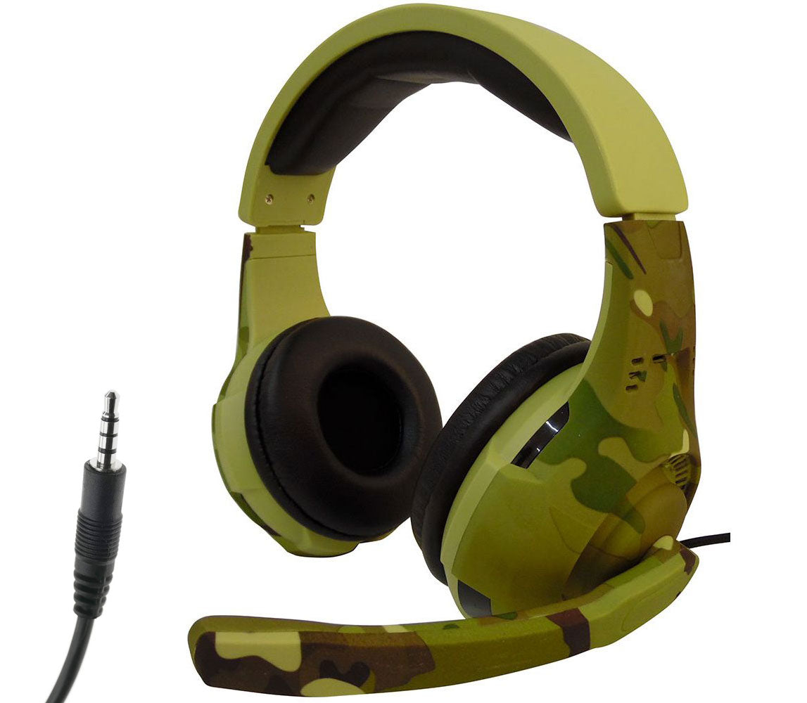 Cuffie gaming con microfono Tucci A4 - Verde chiaro camouflage