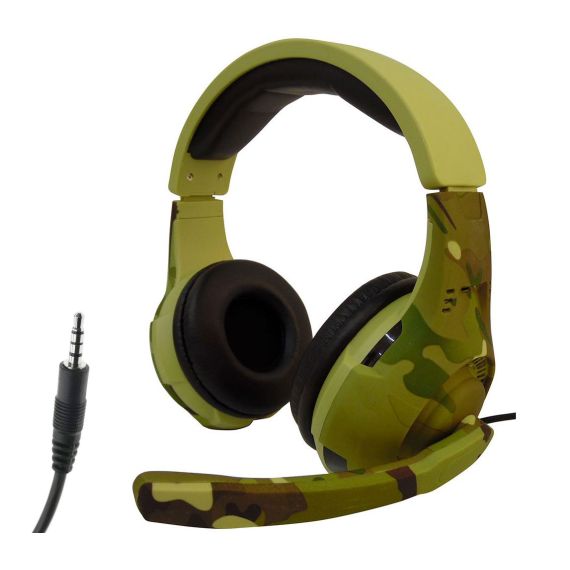 Cuffie gaming con microfono Tucci A4 - Verde chiaro camouflage