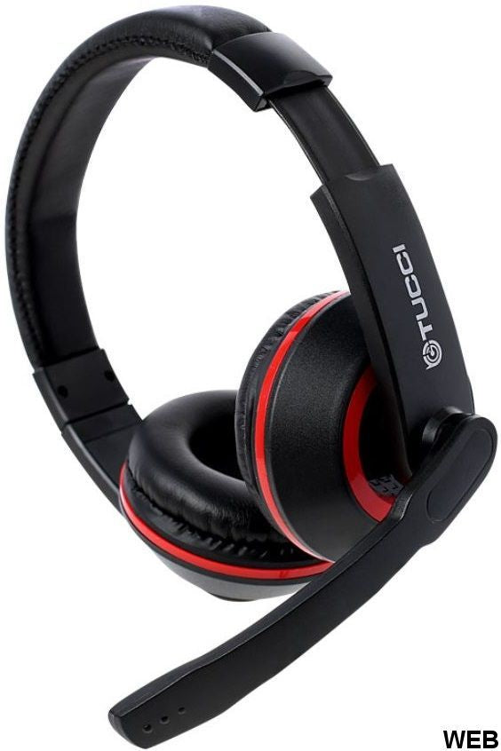 Cuffie gaming con microfono Tucci X5 - Nero e rosso 6971355100056 MOB1106