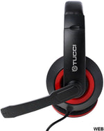 Cuffie gaming con microfono Tucci X5 - Nero e rosso 6971355100056 MOB1106