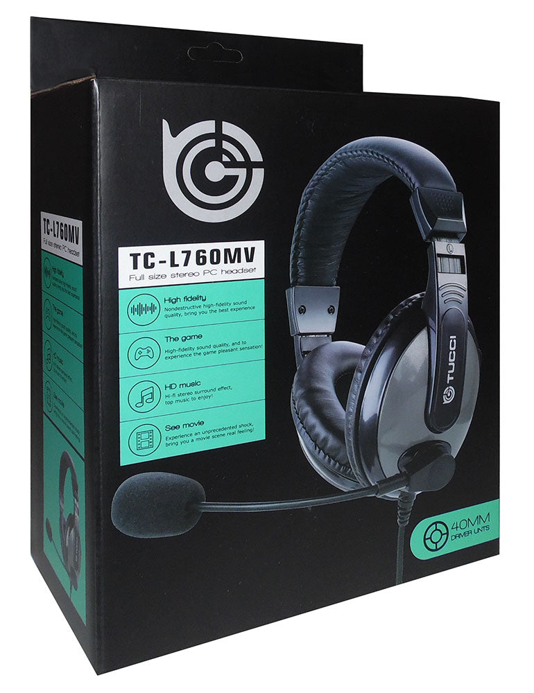 Cuffie con microfono Tucci L760MV Grigio TC-L760MV 971355107600 97135510760 MOB1110