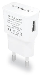 Caricabatterie USB bianco 5V 2.1A CA-S009 MOB1115