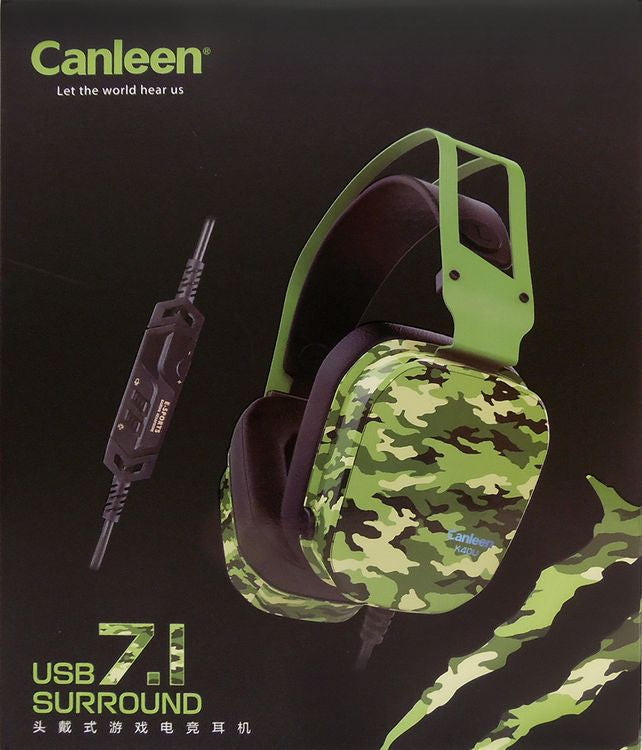 Cuffia gaming USB con audio 7.1 e controller su cavo