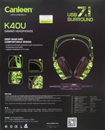 Cuffia gaming USB con audio 7.1 e controller su cavo