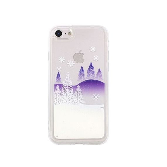 Cover per Huawei P Smart in silicone con liquido glitterato effetto neve 2