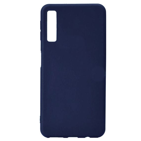 Cover per Samsung A7 2018 in silicone TPU blu opaca