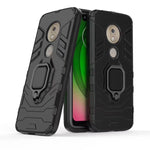 Custodia protettiva antiurto PC + TPU per Motorola Moto G7 Play, con supporto ad anello magnetico, For Motorola Moto G7 Play