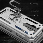 Custodia protettiva Armor antiurto in TPU + PC per Motorola Moto G7 Power, con supporto per rotazione di 360 gradi, For Motorola Moto G7 Power