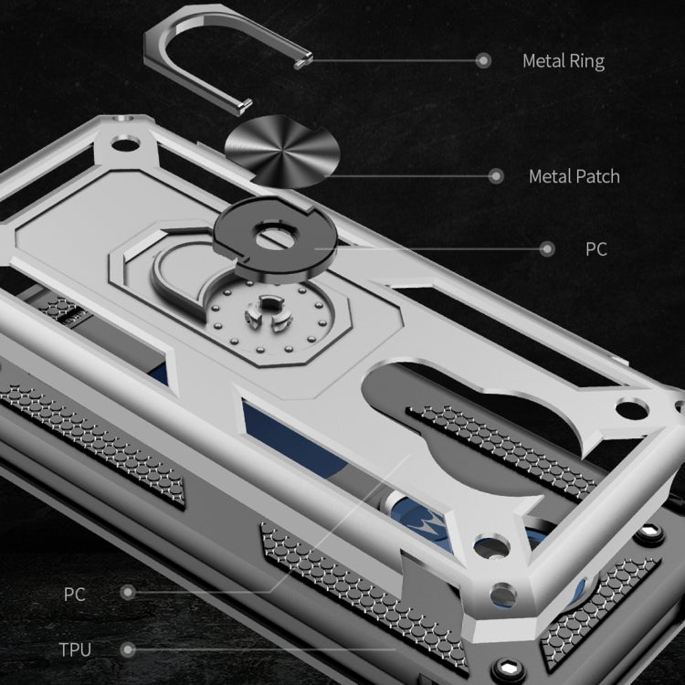 Custodia protettiva Armor antiurto in TPU + PC per Motorola Moto G7 Power, con supporto per rotazione di 360 gradi, For Motorola Moto G7 Power
