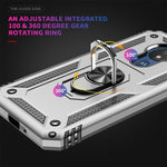 Custodia protettiva Armor antiurto in TPU + PC per Motorola Moto G7 Power, con supporto per rotazione di 360 gradi, For Motorola Moto G7 Power