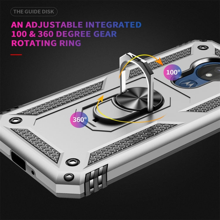Custodia protettiva Armor antiurto in TPU + PC per Motorola Moto G7 Power, con supporto per rotazione di 360 gradi, For Motorola Moto G7 Power