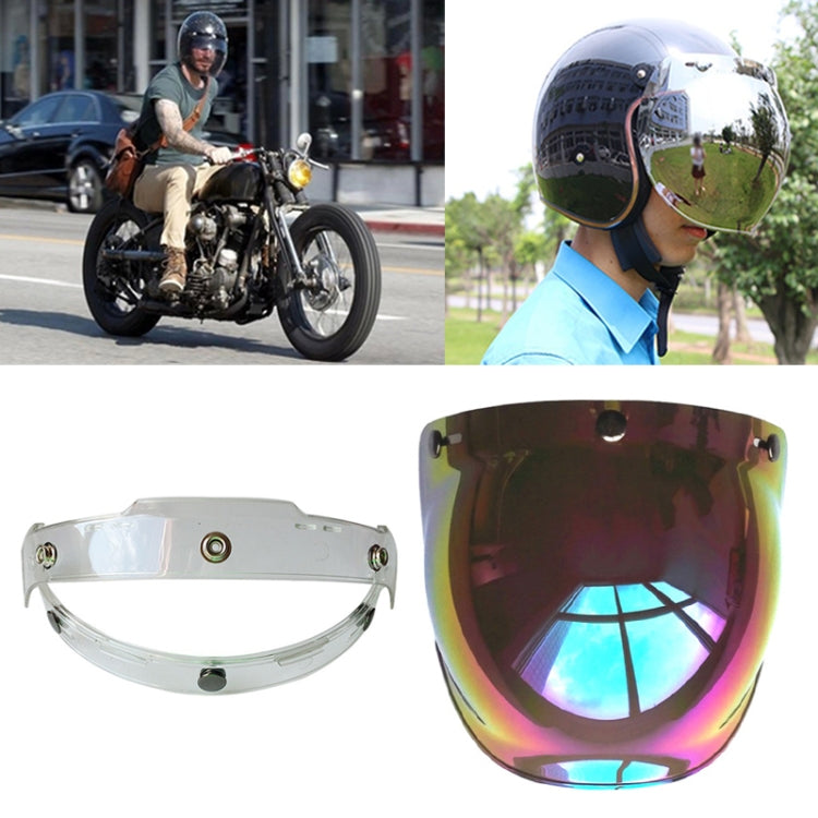 Soman Visiera per casco moto Bubble Visiera aperta Visiera per casco Parabrezza con cornice trasparente