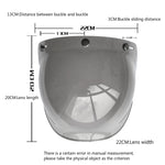 Soman Visiera per casco moto Bubble Visiera aperta Visiera per casco Parabrezza con cornice trasparente