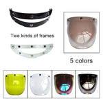 Soman Visiera per casco moto Bubble Visiera aperta Visiera per casco Parabrezza con cornice trasparente