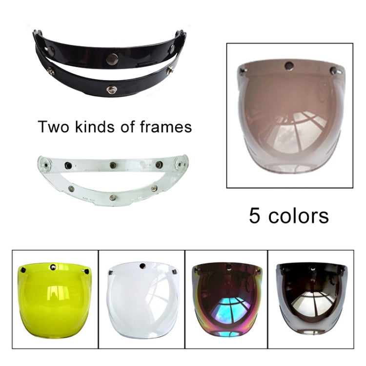 Soman Visiera per casco moto Bubble Visiera aperta Visiera per casco Parabrezza con cornice trasparente