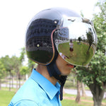 Soman Visiera per casco moto Bubble Visiera aperta Visiera per casco Parabrezza con cornice trasparente