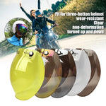 Soman Visiera per casco moto Bubble Visiera aperta Visiera per casco Parabrezza con cornice trasparente