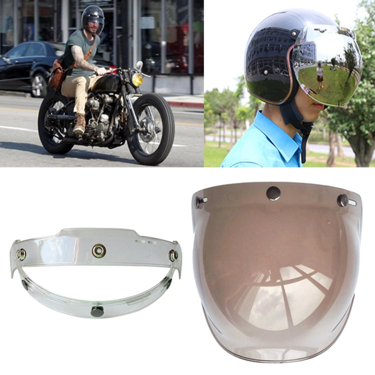 Soman Visiera per casco moto Bubble Visiera aperta Visiera per casco Parabrezza con cornice trasparente