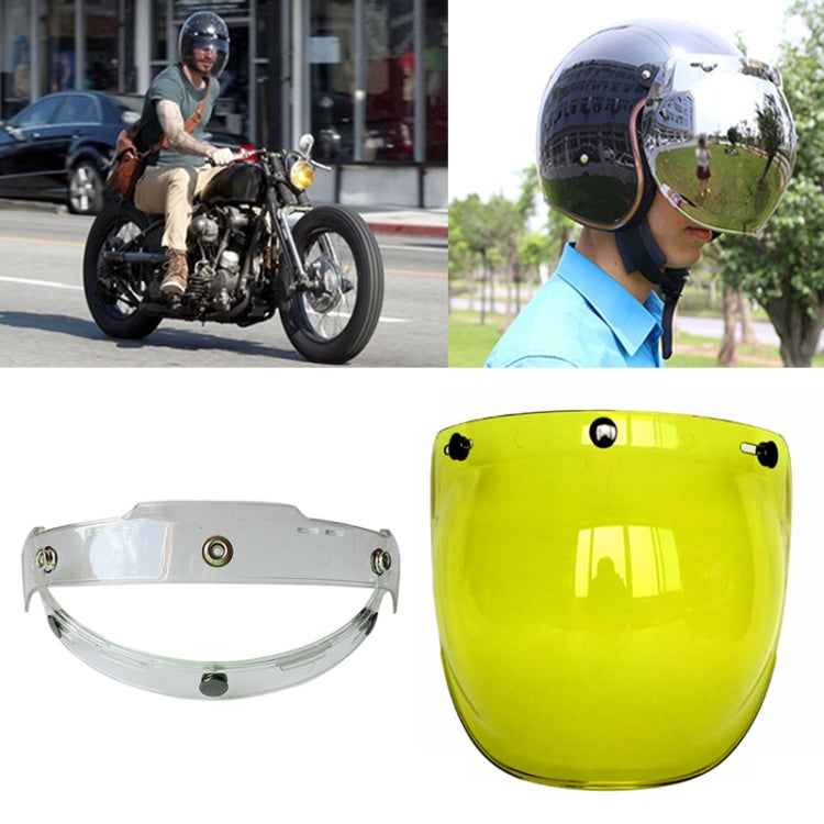 Soman Visiera per casco moto Bubble Visiera aperta Visiera per casco Parabrezza con cornice trasparente