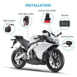 MT-80 DVR doppia fotocamera per moto con video HD grandangolare da 3,0 pollici e 140 gradi, supporto scheda TF (massimo 32 GB), MT-80