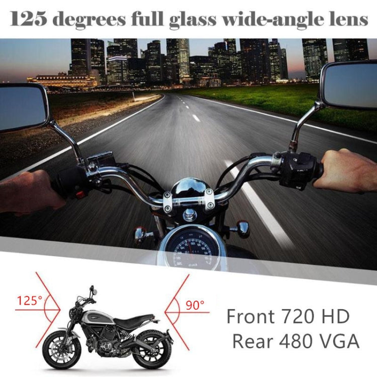 MT-80 DVR doppia fotocamera per moto con video HD grandangolare da 3,0 pollici e 140 gradi, supporto scheda TF (massimo 32 GB), MT-80