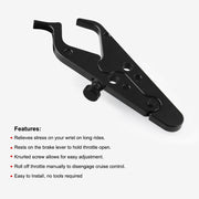 MB-OT312-BK Set di clip fissi per maniglia ausiliaria in alluminio modificato per moto universale, MB-OT312-BK