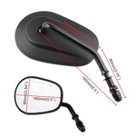 MB-MR008-BK Set specchietti retrovisori opachi girevoli modificati per moto per Harley Davidson XL 883 1200, For Harley Davidson XL 883 1200