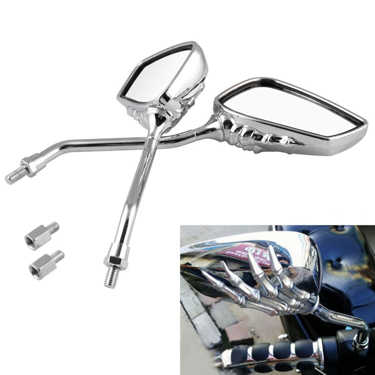 MB-MR011 Set di specchietti retrovisori a mano scheletrati universali in ABS modificati per moto, Universal Skeleton Hand
