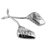 MB-MR011 Set di specchietti retrovisori a mano scheletrati universali in ABS modificati per moto, Universal Skeleton Hand