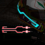 MB-MHL002 Accessori per la modifica del motociclo Striscia luminosa per casco incollabile universale