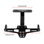 LPF013 Accessori per la modifica del motociclo Staffa universale per targa in lega di alluminio a forma di aeromobile con luci a LED, Black with LED, Blue with LED, Red with LED